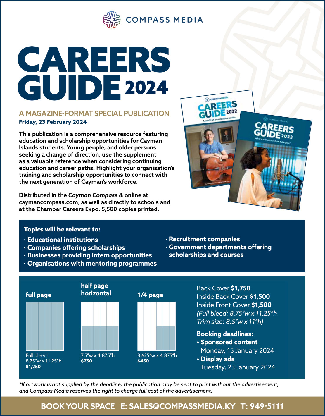 Careers Guide rate sheet PDF